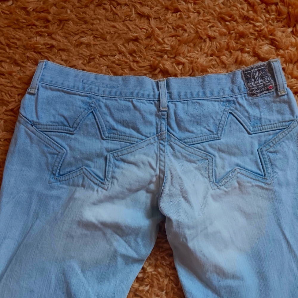 Low rise flair leg jeans